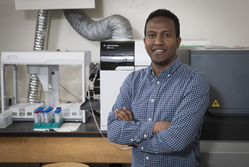 Mebrahtu Weldeghebriel, a doctoral student in the Geological Sciences Department, came to Binghamton University after graduating from Eritrea Institute of Technology.