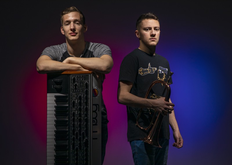Keyboardist Levi Matza and trumpeter Jacob Zall are members of two Binghamton University bands: Gnarwall and The Groovy Boys.
