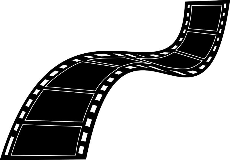 A graphic of a film strip