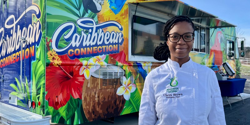 Executive Chef Cheya Brown returned to Binghamton University Dining Services after completing a Culinary Institute of America externship on campus in spring 2023.
