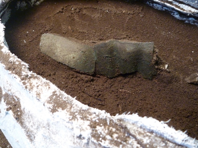Copper band revealed during excavations