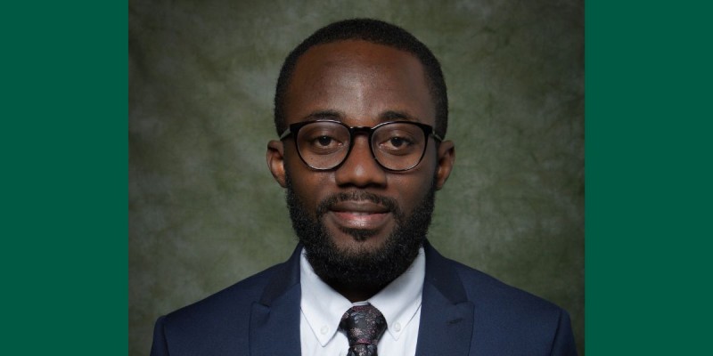 Emmanuel Kwaku Addo won a $5,000 award from the American Speech-Language-Hearing Foundation. His International Graduate Student Scholarship is one of three scholarships supported by the organization's Kala Singh Memorial Fund.