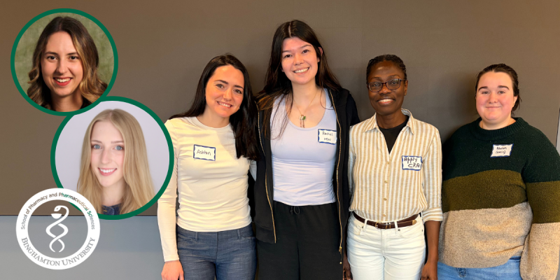 The Student Advisory Board (SAB) creates opportunities for TRUST scholars to take leadership roles. From left to right: Rachel Lucas, PharmD, director of the TRUST Program and clinical assistant professor of pharmacy practice; Danielle Lougen ’22, third-year pharmacy student; Ashton Ariola, Upstate Medical medicine student; Rachel Dempsey '24, social work student; Ammcise Apply, doctoral student in the community research and action program; and Rebekah Warner, nursing student. Not pictured: Katelyn Lee, public health student, and faculty advisors Bennett Doughty and Alex Rola.