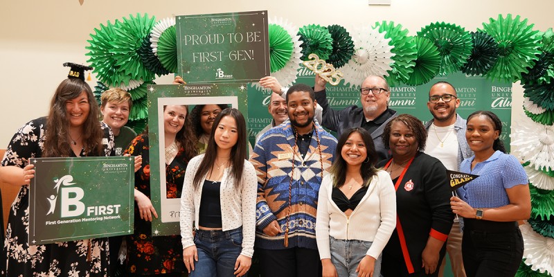 First-generation students received cords for Commencement during a celebration of students, faculty and staff.
