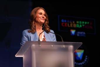 Melinda Gates at the 2017 Grace Hopper Celebration.