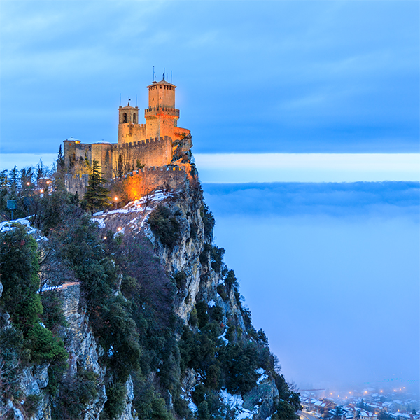 Guaita Fortress in the Republic of San Marino