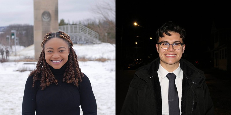 Nia Johnson (left) and Daniel Rocabado (right) are the president-elect and incoming executive vice president of the Student Association.