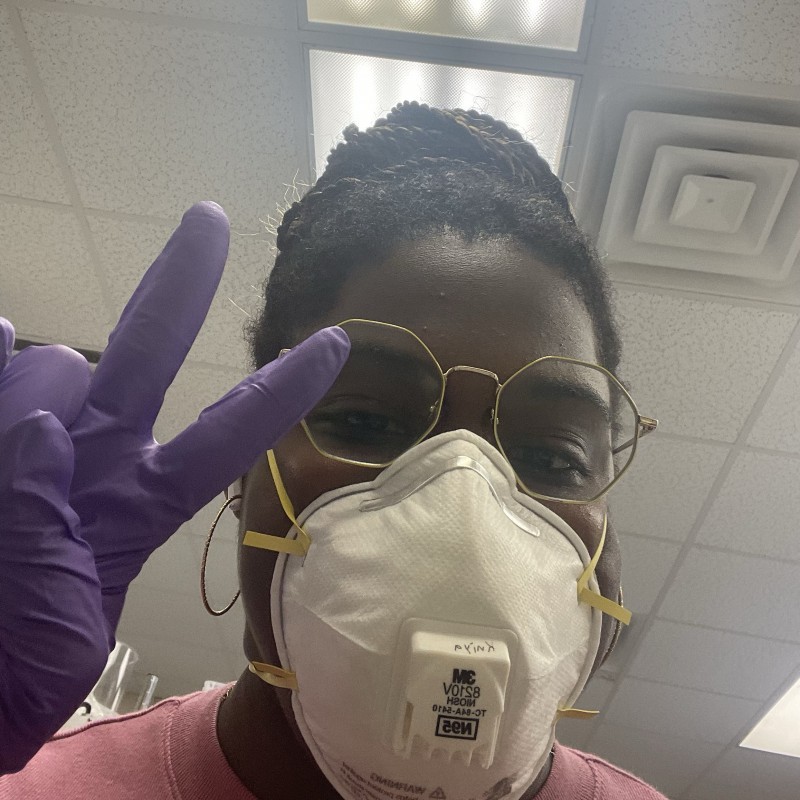 Junior Kniya Duncan conducts research during a summer research experience for undergraduates (REU) at Tulane University, in collaboration with the University of Minnesota.