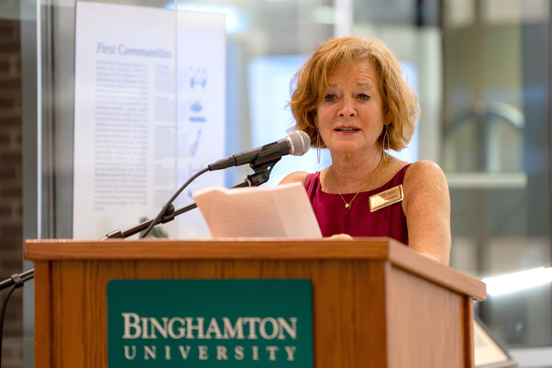 CCPA Dean Laura Bronstein welcomes Gala attendees.