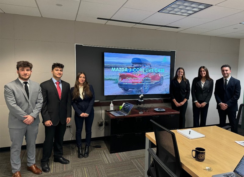 Shira Pirouzian was part of a team of fellow School of Management students who placed second in a Mazda case competition during the fall 2023 semester.