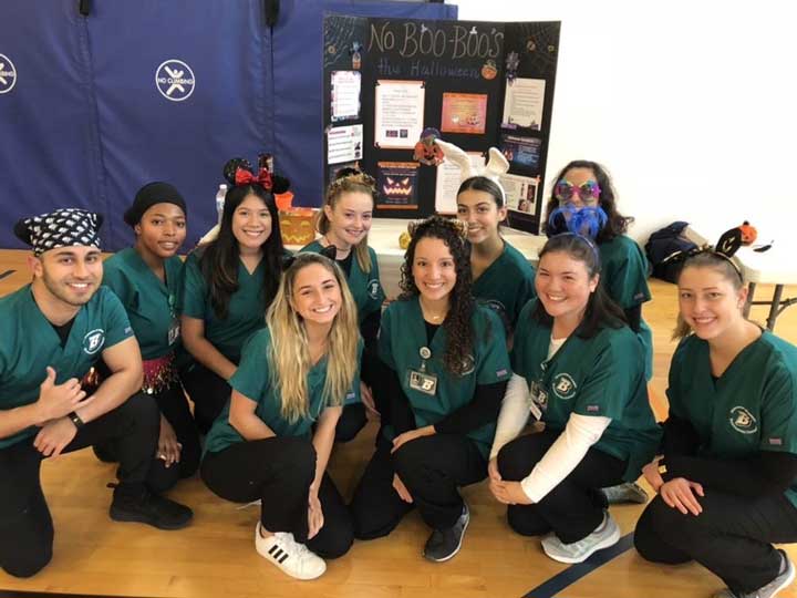 As a component of one of their nursing courses this fall, junior nursing students taught area children how to stay safe on Halloween.