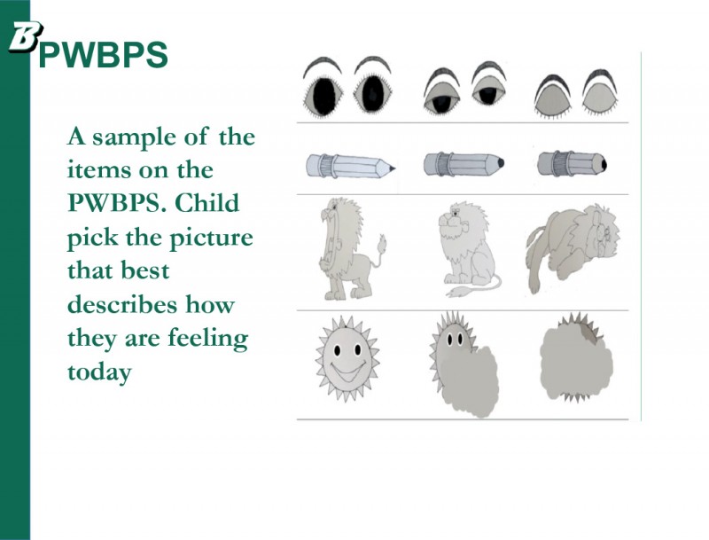 This is a sample of images used in the Pediatric Well-Being Picture Scale©. Quaranta, Darling and their team of researchers continually evaluated and revised the tool based on testing and feedback.