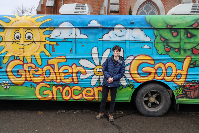 Quinn Masalsky works with CHOW, the Community Hunger Outreach Warehouse, a program operated by the Broome County Council of Churches that coordinates a network of food pantries and meal programs.