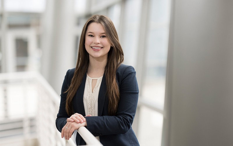 Sarah Crawford is a dual major in business administration and philosophy, politics and law.