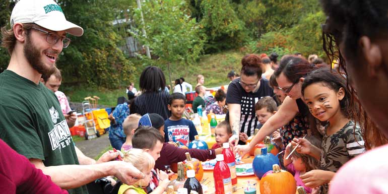Bridging gaps in West Side community: Student Paul Kallensee volunteered at last fall’s festival