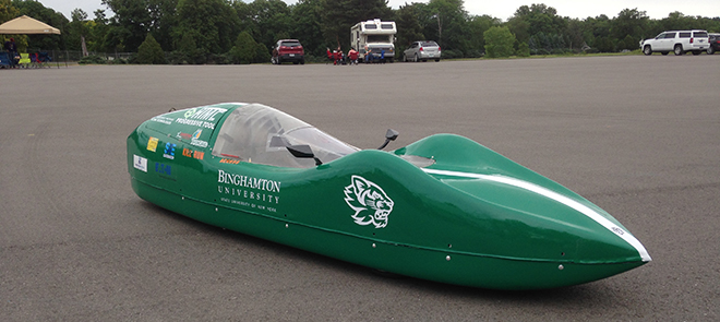 The Bearcat Motorsports Supermileage Car.
