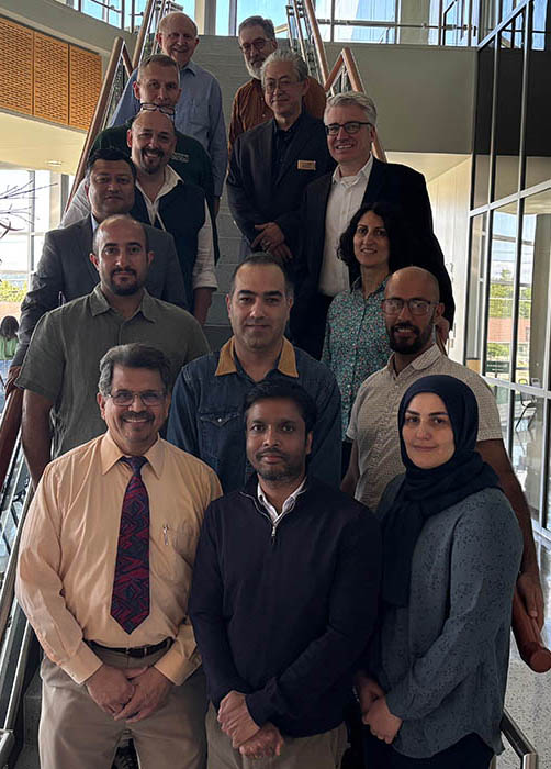 Dean Atul Kelkar (bottom left) and faculty members welcomed the Watson Future Faculty Fellows.