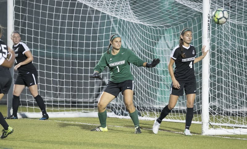 Senior goalkeeper Katie Hatziyianis has made more than 180 saves over the past two seasons.