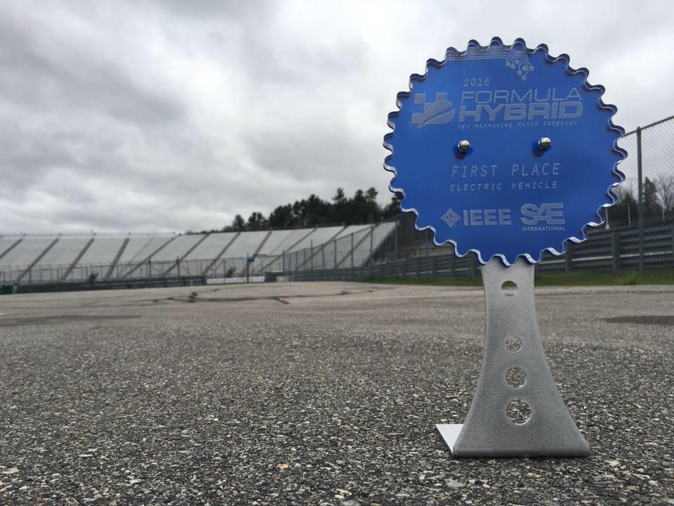 The trophy Bearcat Motorsports won.