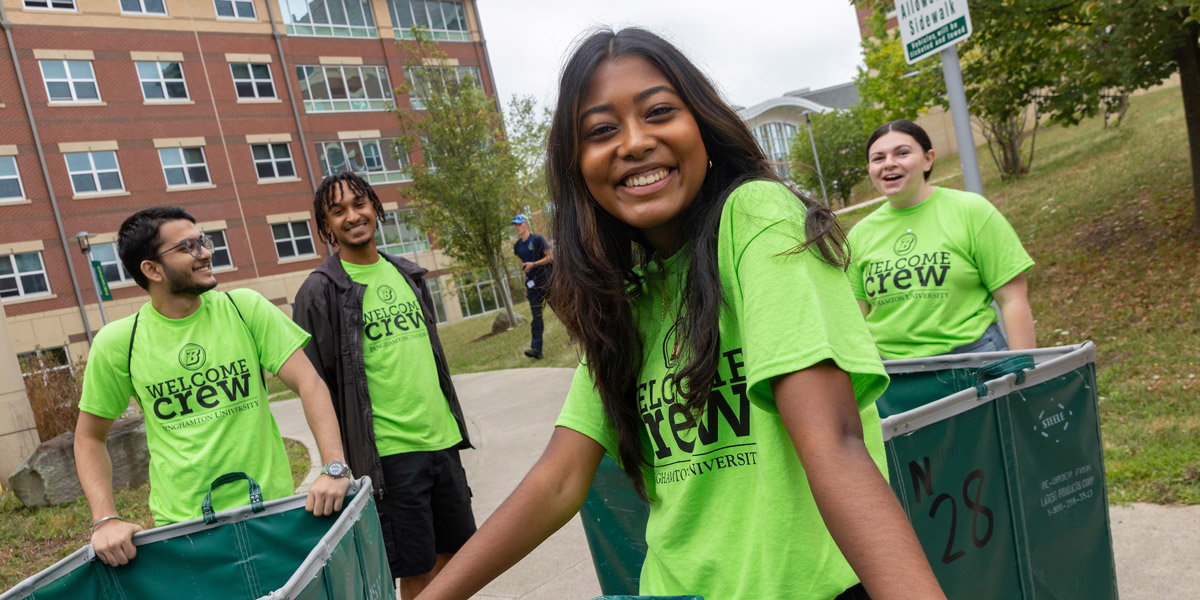 The B-Welcome Crew is just one of several paid job opportunities that Residential Life will offer beginning in fall 2023, as part of a new student staffing structure.