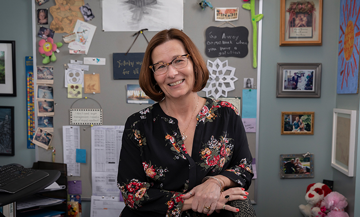 Deborah Bundy in her Academic A office