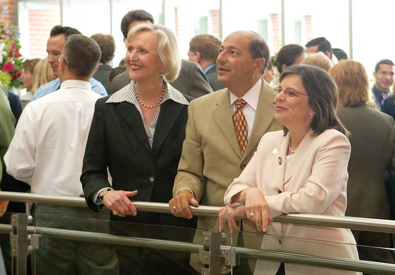 President Lois DeFleur, Senator Thomas Libous and Assemblywoman Donna Lupardo attend the opening of the downtown center.