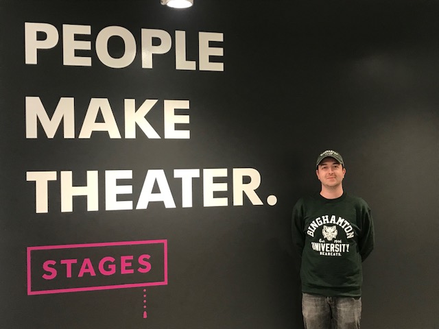 Clarence Hause Stands outside Stages Repertory Theatre in Houston, Texas.