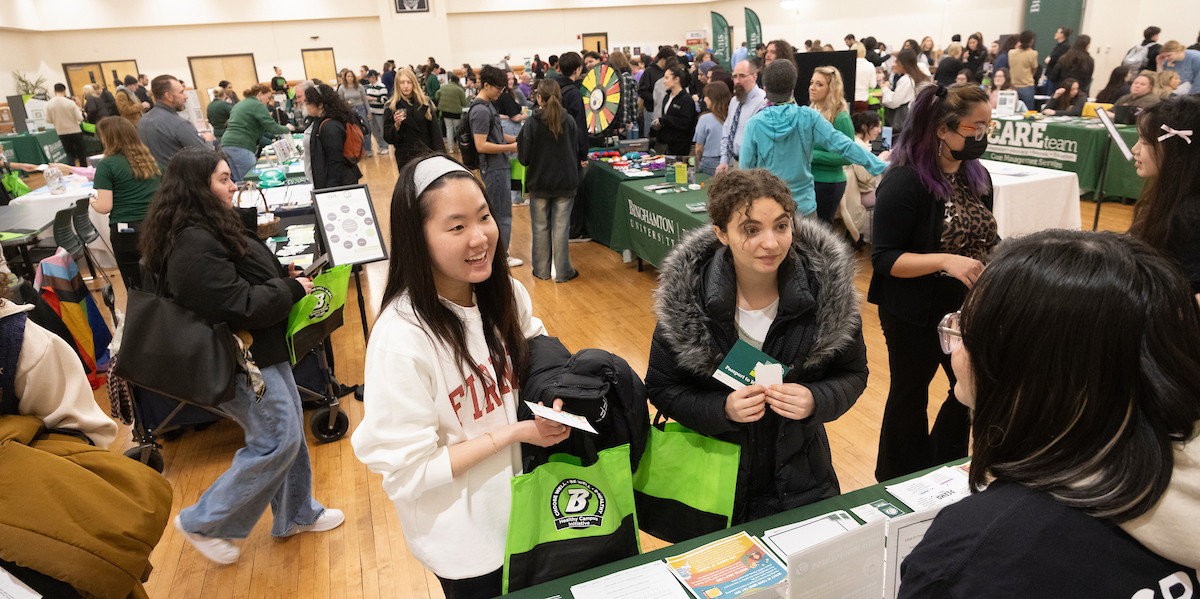Students interact with student groups, campus partners and local vendors during the 2025 Health Fair.