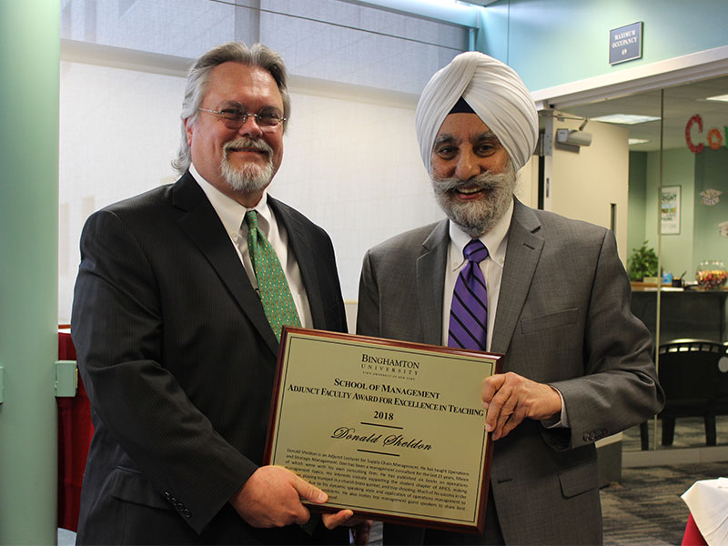 Adjunct Lecturer Donald Sheldon and Dean and Koffman Scholar Upinder Dhillon