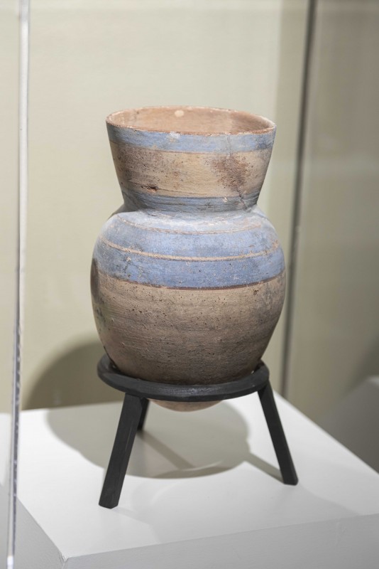 An Egyptian vase painted with cobalt, part of Doug Braun's 