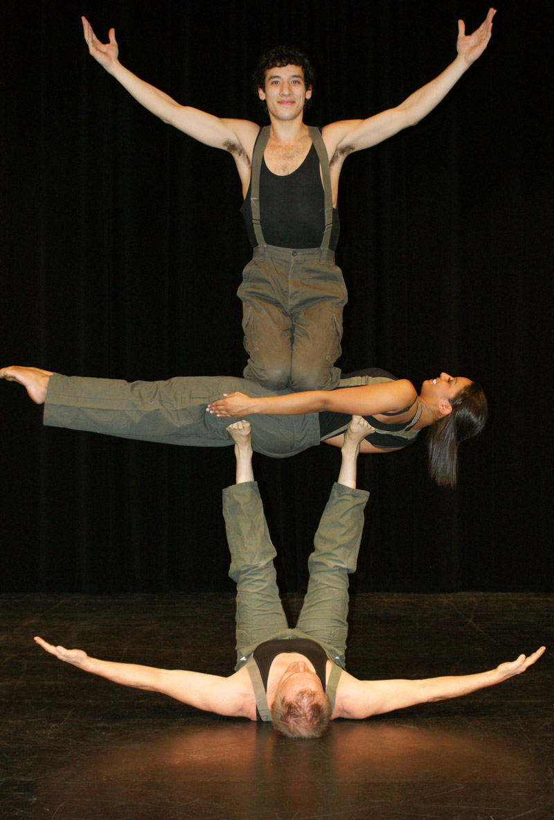 Galumpha, formed in 2002, blends acrobatics, physical comedy, visual effects and choreography. The trio will perform 16 dances at the Sept. 16 Binghamton University show.