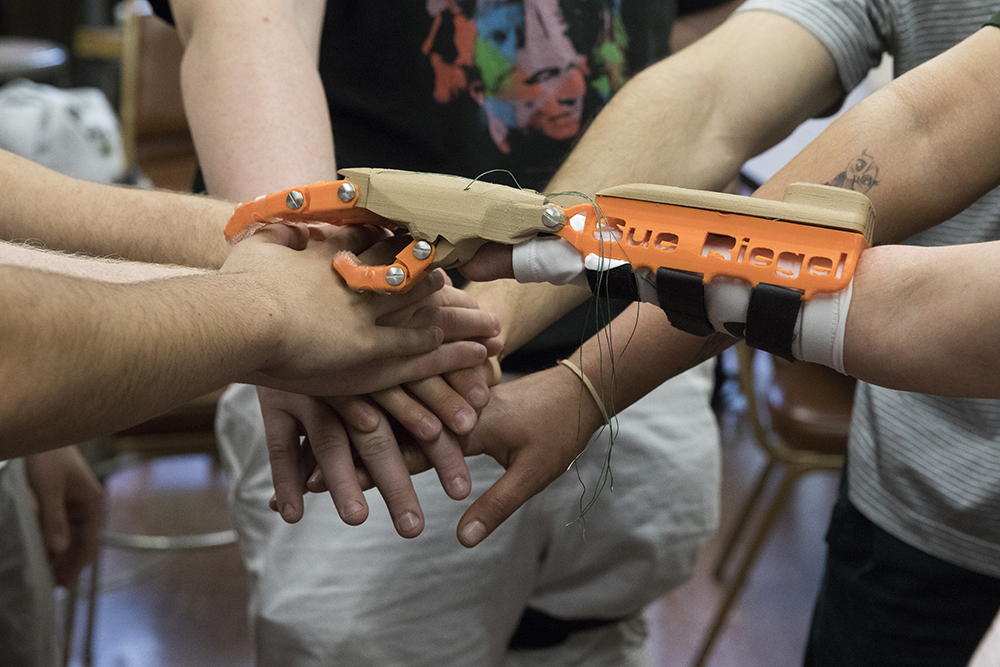 Engineering students develop 3-D-printed prosthetic hand for