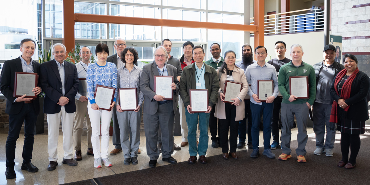 Binghamton faculty who received patents in 2024 were honored during the Innovation to Impact symposium.
