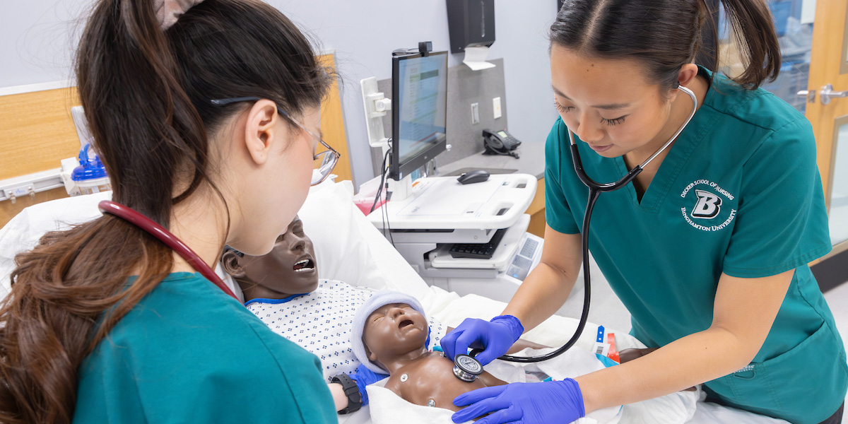 Binghamton's Innovative Simulation and Practice Center, part of Decker College of Nursing and Health Sciences, is accredited by the Society for Simulation in Healthcare in the areas of assessment and teaching/education.
