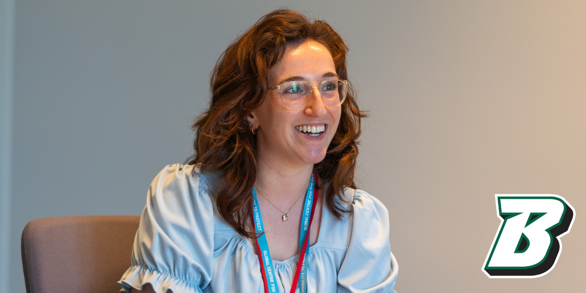 Binghamton alum Julia Saltzman ’21, MPA ’22, advances the Responsibility to Protect, using research and advocacy to quietly prevent genocide and mass atrocities worldwide.