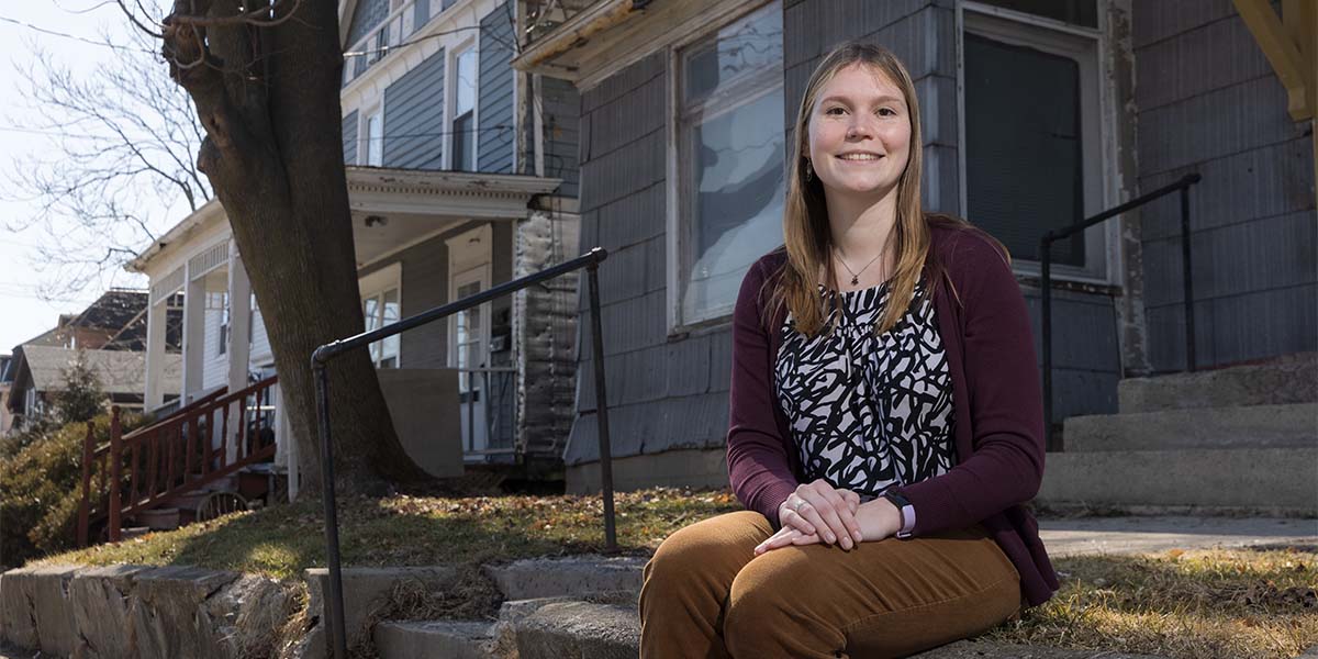 Katie Kuhl interned with the Broome County Department of Social Services, assisting in home visits for adults with mental and physical impairments while pursuing a master’s degree in social work.