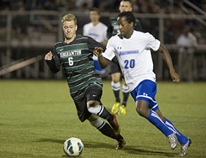 Mike Kubik has been out with an injury this season, but he has logged many minutes and miles for the Binghamton University men's soccer team.