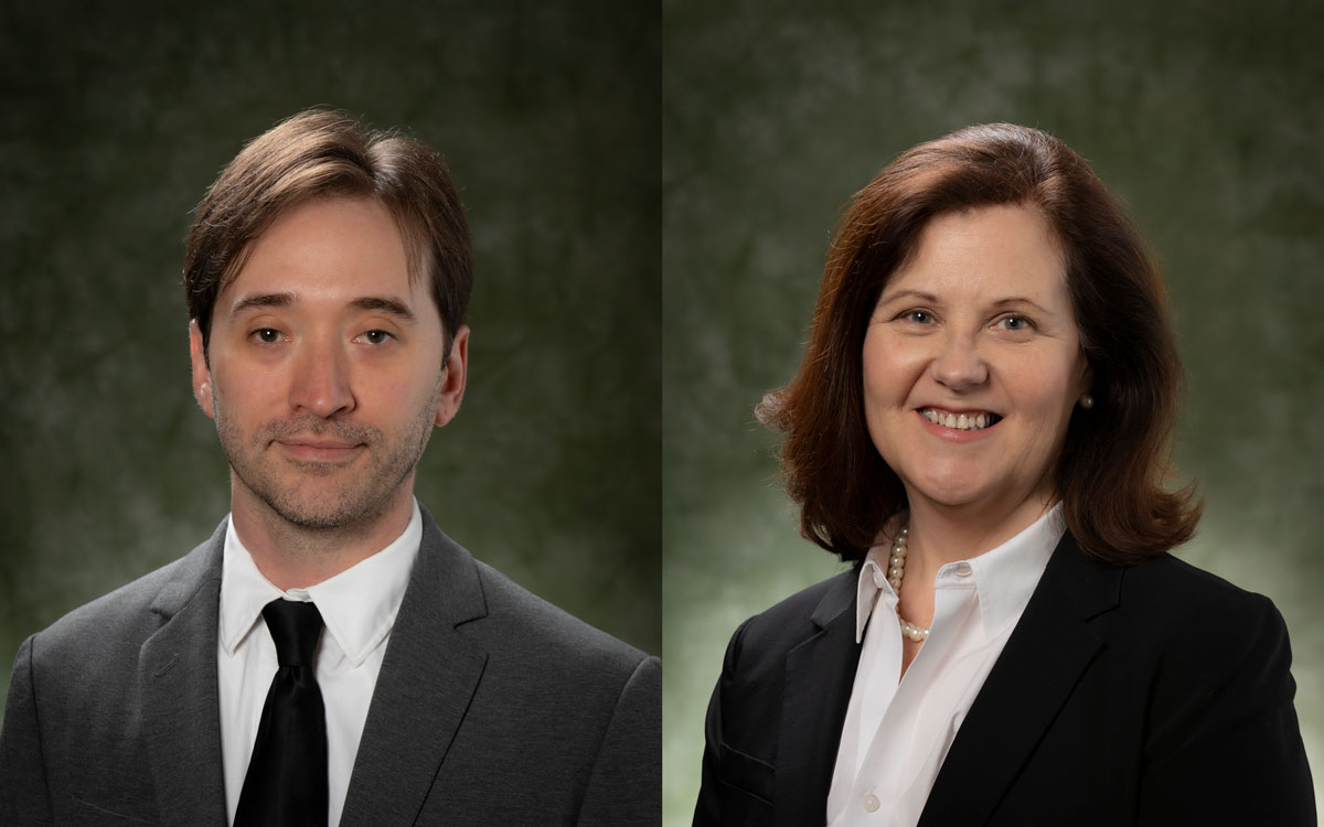 Decker School faculty/staff members Patrick Leiby and Nicole Rouhana recently won University-wide awards.