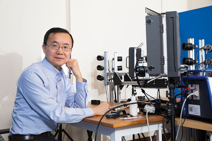 Professor of Computer Science Lijun Yin hopes people will one day conduct interviews virtually with help from his facial modeling research.