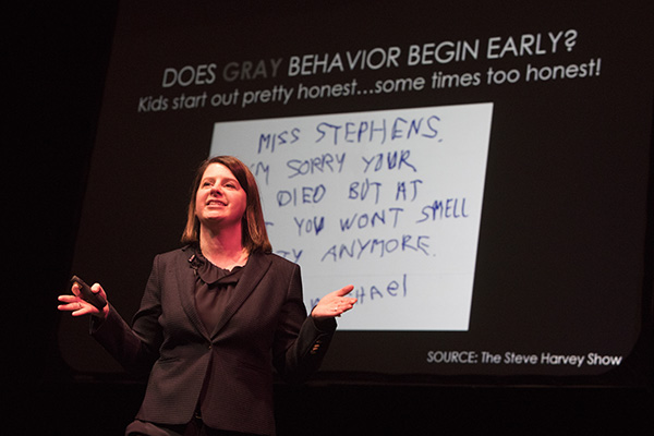 Liz Nesvold '90, co-founder and managing partner of Silver Lane Advisors, said ethical decision-making in the finance and banking world is a gray area.