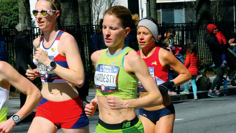 Melissa Hardesty, assistant professor of social work, ran the 2020 Olympic Trials Marathon in 2:48:31, finishing 191st out of the 390 women finishers.