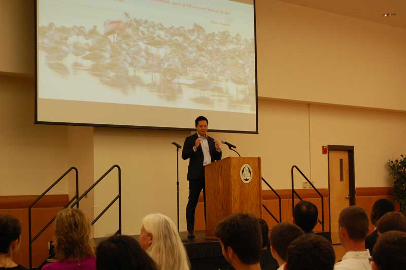 Keynote speaker Eric Hu ’06