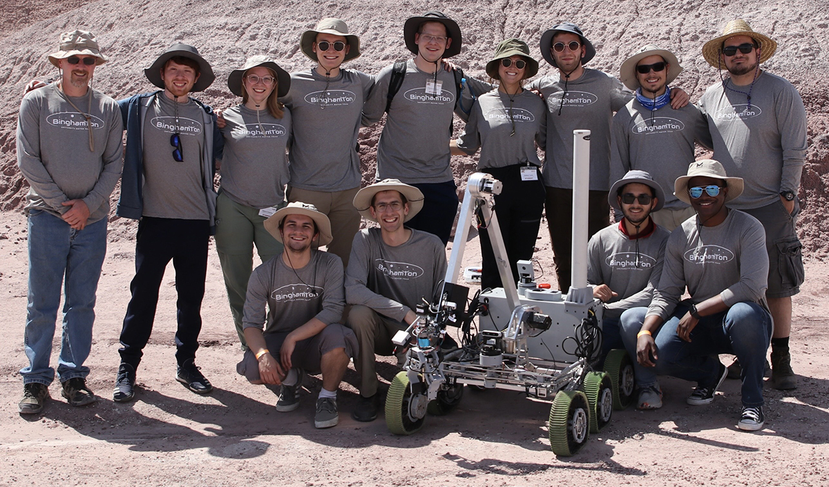 The Binghamton University Rover Team traveled to Utah to compete in the University Rover Challenge.