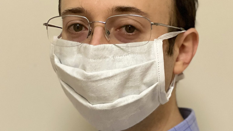 Assistant Professor Scott Schiffres teamed up with Intuitive Surgical to research the most effective materials to use in masks to reduce COVID-19 exposure.