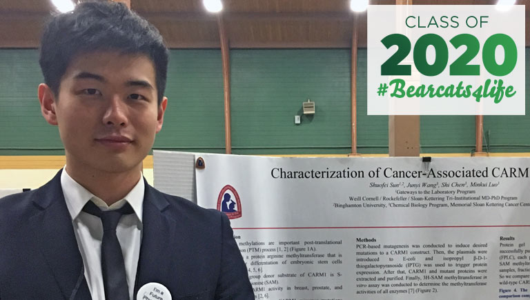 Biomedical engineering grad Shuofei Sun '20 learned how to apply for higher education on his own as a first-generation college student.