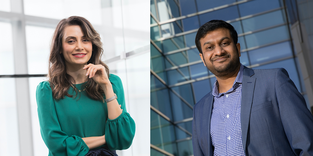 Saeideh Mirghorbani (left) and Srikanth Parameswaran (right) make list of Best Business Professors