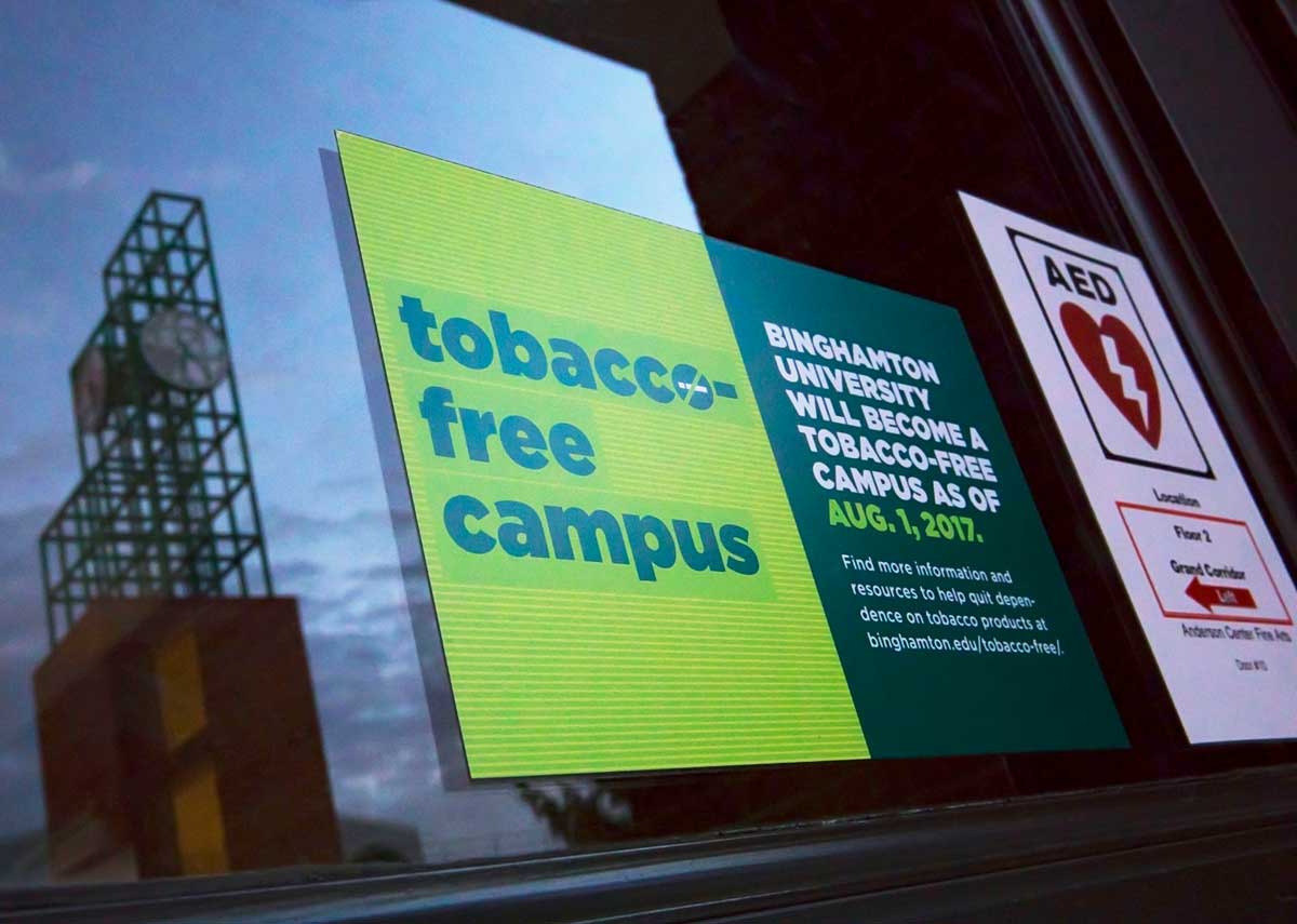 Binghamton University will become a tobacco-free campus August 1, 2017.   The Healthy Practices Clinic was established to provide individual tobacco-cessation support services for faculty, staff and students.