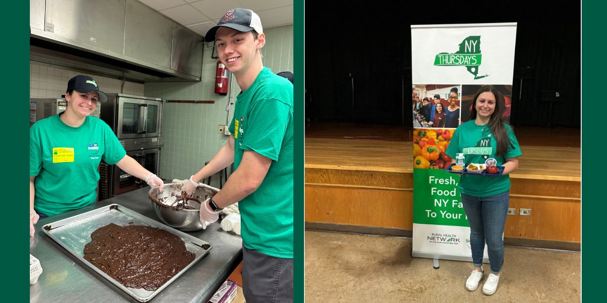 Brooke Traver is completing the fieldwork requirement for her Master of Public Health degree as an AmeriCorps member working with the Rural Health Network's Farm to School Program, which aims to boost the use of local food in school meals and increase food and agriculture education in schools.