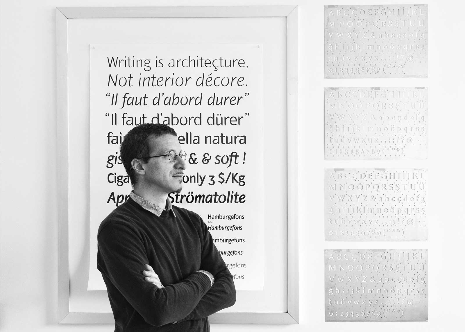 Alessandro Segalini designed the typeface 