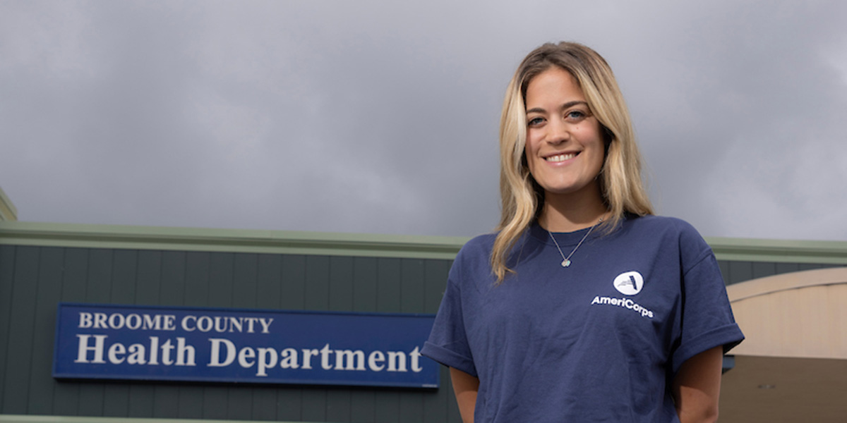 Valerie Palmeri spent summer 2022 working with the Broome County Health Department to bring COVID-19 vaccines to people living in rural areas.